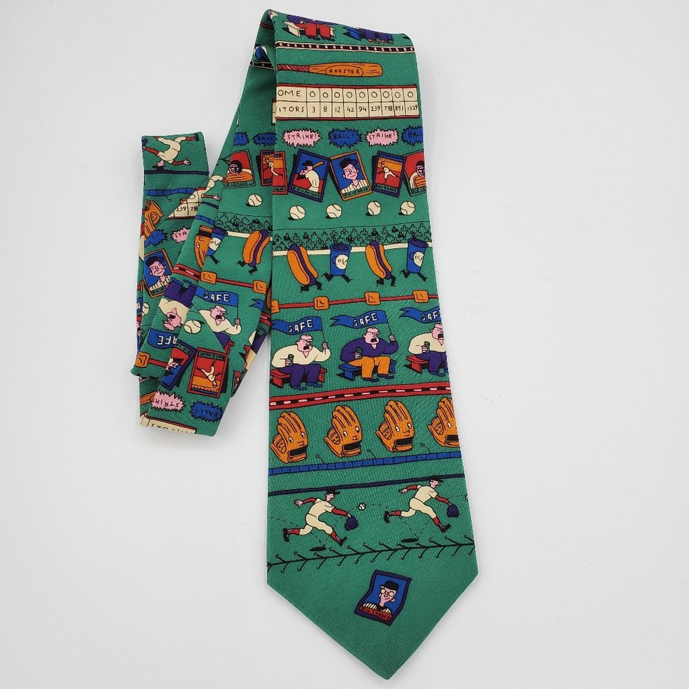 Rooster, Baseball Themed Silk Tie